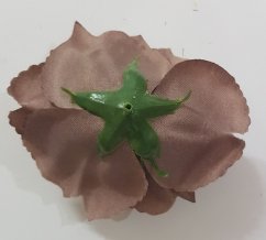 Rózsavirágfej O 10cm barna művirág