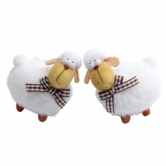 Easter Sheep with ribbon 7cm Brown, White