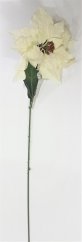 Artificial Poinsettia on a stem 73cm Cream