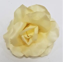 Cap de floare de trandafir O 5,1 inches (13cm) bej flori artificiale