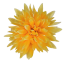 Cvetna glavica krizanteme O 10cm rumena umetna