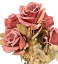 Изкуствен букет от рози и аксесоари 46 см старо розово