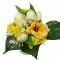 Buchet de Lalele & Zarnacadea & Anemonă x10 30cm galben & crem flori artificiale