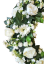 Luxusný smútočný veniec borovicový exclusive peonie pivonky, gerbery a doplnky Ø 90cm