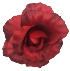 Główka kwiatowa róży O 13cm czerwona sztuczna