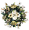Vijenac umjetne ruže, božuri, tratinčice, clematis i dodaci 50cm