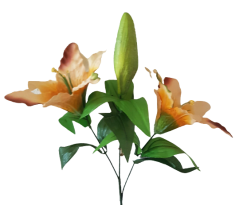 Gałązka lilii x2 75cm brązowa sztuczna