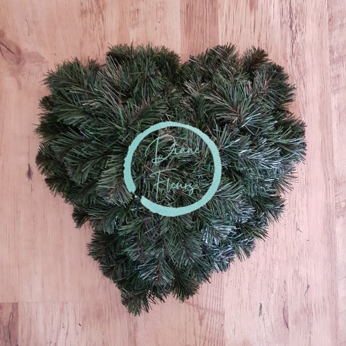 Artificial Wreath Heart Shaped 55cm x 55cm