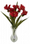 Iris kytica umelá 60cm červená