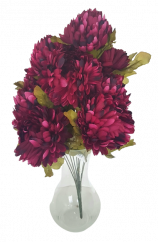 Künstliche Chrysantheme Strauß x10 53cm Weinrote