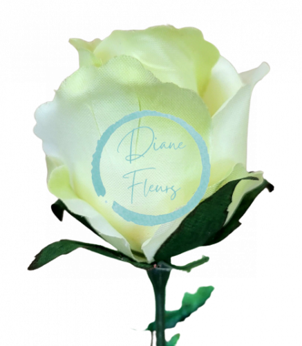 Umjetni pupoljak ruže na peteljci 64cm mint