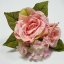 Šopek roza vrtnic in hortenzije 26 cm umetne