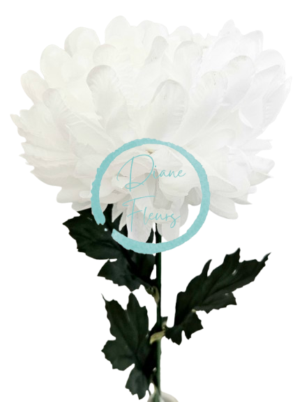 Nová Chryzantéma kusová na stonke Exclusive biela 70cm umelá