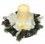 Vánoční kompozice se svíčkou a magnolií 23cm x 20cm