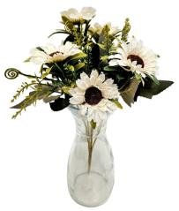 Artificial Marguerites Bouquet 32cm Cream