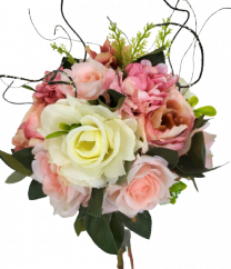 Buchet de trandafiri, bujori, hortensii si accesorii Exclusive 35cm flori artificiale