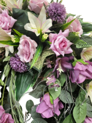 Погребален вец от бор Exclusive Roses & Gladioli & Lilies & Accessories 85cm AS454
