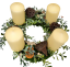 Božićni adventski vijenac od mahovine sa svijećama, suhim voćem i dodacima 25cm