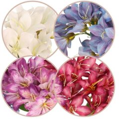 Ľalia vetva 54cm umelá mix farieb, 24ks v balení