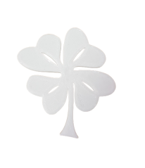 Decoration 3D Cloverleaf made of recyclable plastic 5cm