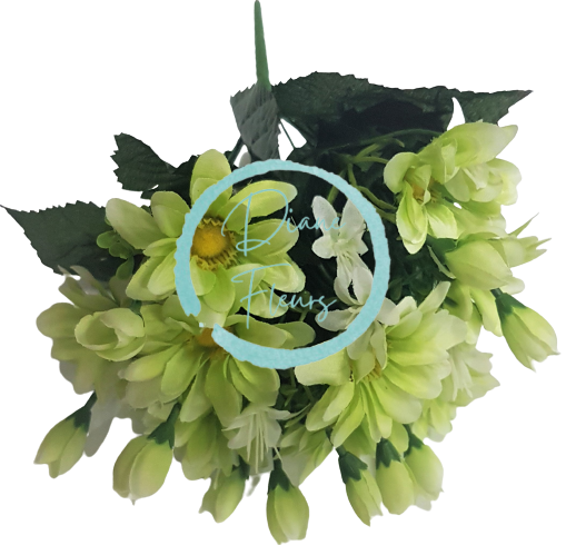 Buchet Margarete x10 32cm verde flori artificiale