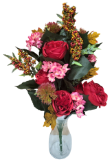 Artificial Peonies, Hydrangeas, Thistle and Accessories Luxury Bouquet x18 65cm