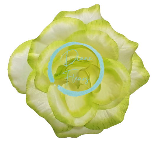 Růže hlava květu 3D O 10cm Mint umělá