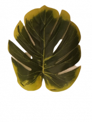 Monstera leaf green 42cm umetna
