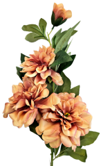 Dahlia vetva x4 88cm umelá hnedá