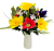 Šopek narcis, perunika, mak 42cm umetni rumena, vijolična, krem, rdeča