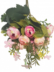 Artificial Camellia Bouquet 11,8 inches (30cm) Pink
