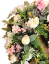 Künstliche Trauerkranz Herz Exklusiv Pfingstrosen, Delphinium und Zubehör 100cm x 90cm