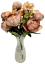 Esclusivo Mazzo di peonie 50 cm artificiali marrone