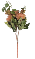 Chryzantémy kytica "7" 40cm ružová umelá