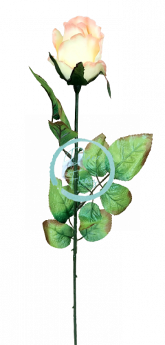 Umjetni pupoljak ruže na peteljci 64cm boja breskve