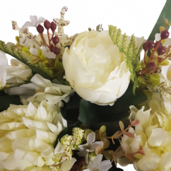 Arrangement mit künstlichen Pfingstrose & Chrysanthemen Zubehör 60cm x 25cm x 15cm
