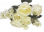 Künstliche Rosenstrauß "9" 43cm Weiß