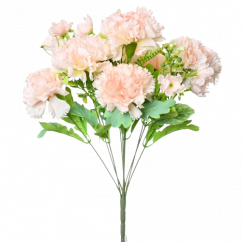 Blumenstrauß aus künstlichen Nelken 47cm Rosa