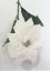 Poinsettia Vánoční hvězda kusová 73cm bílá umělá