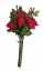 Růže kytice "7" červená 47cm umělá