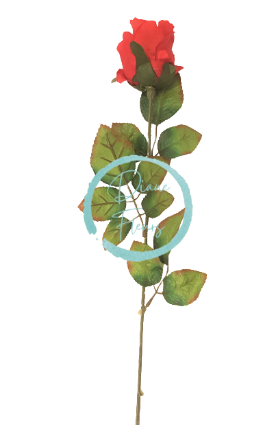 Mug de trandafir artificial pe tulpină 64cm roșu