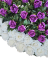 Pogrebni vijenac "Srce" od ruža 80cm x 80cm ljubičasta, bijela umjetno