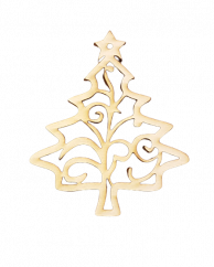 Vianočná dekorácia Stromček drevená 10cm