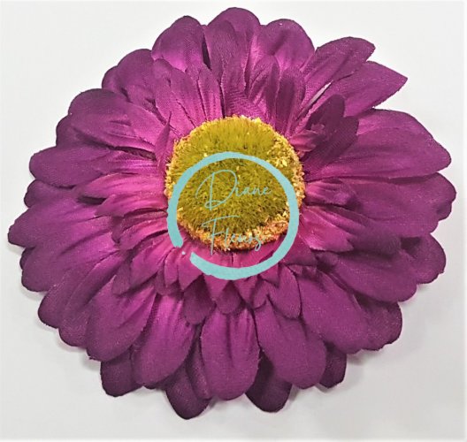 Gerbera Daisy hlava kvetu O 10cm fialová umelá