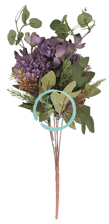 Künstliche Chrysantheme Strauß "7" 40cm Lilac