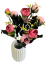 Ranunculus kytica x6 28cm ružová umelá