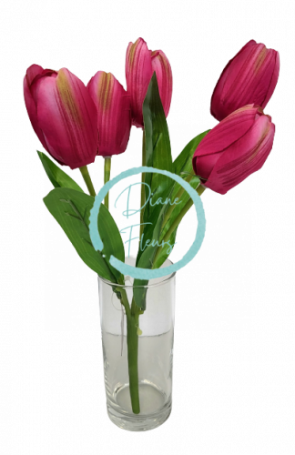 Künstliche Tulpenstrauß x5 31cm Rosa