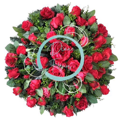 Luxurious artificial wreath Exclusive decorated with Roses and accessories 70cm