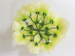 Künstliche Hortensie Kopf O 16cm Grün