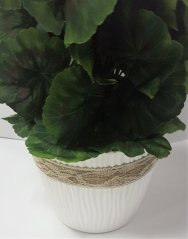 Sztuczna Pelargonia w doniczce 25cm x wys. 49cm różowa, ciężka kompozycja